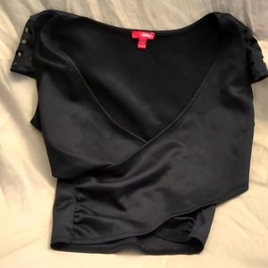 Bongo Black Juniors Short Sleeve Wrap